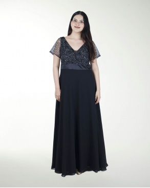 VESTIDO TE COMBINADO CON BORDADO