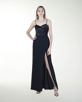 VESTIDO CL DRAPEADO EN TALLA