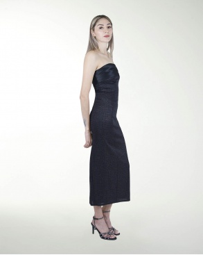 VESTIDO CL CON SATIN EN TALLE