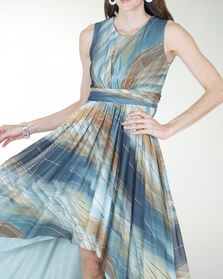 VESTIDO DA CON FALDA ASIMETRICA