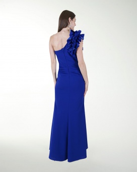 VESTIDO CL DE UN HOMBRO CON ADORNO