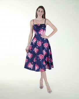 VESTIDO CC ESTAMPADO LARGO MIDI