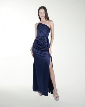 VESTIDO CL WARP DE UN HOMBRO DRAPEADO