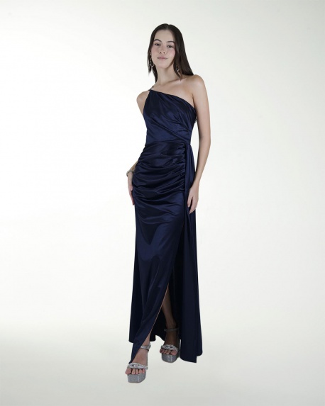 VESTIDO CL WARP DE UN HOMBRO DRAPEADO