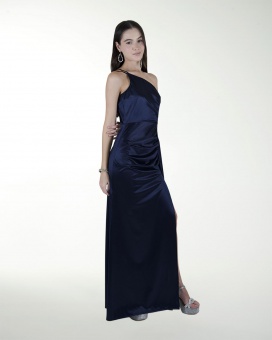 VESTIDO CL WARP DE UN HOMBRO DRAPEADO