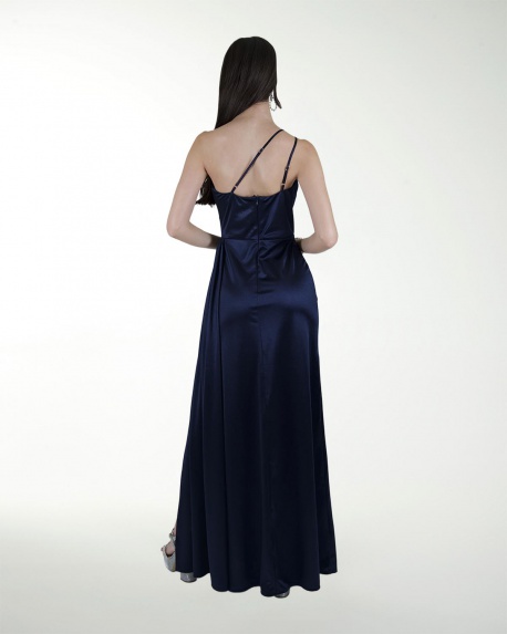 VESTIDO CL WARP DE UN HOMBRO DRAPEADO