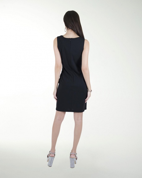 VESTIDO CA CREPE LISO  RECTO