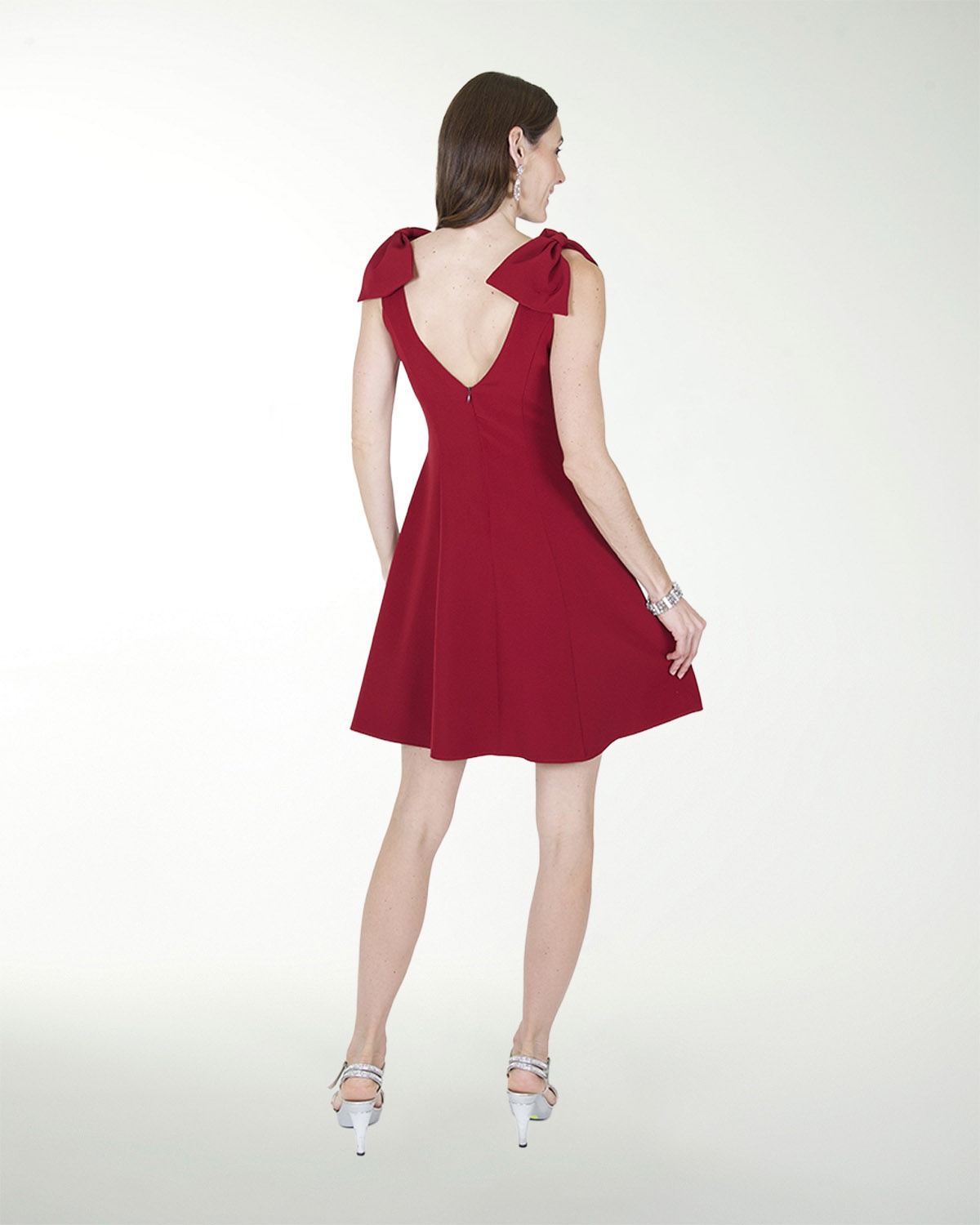 VESTIDO CA BARBIE LISO ESCOTE EN V