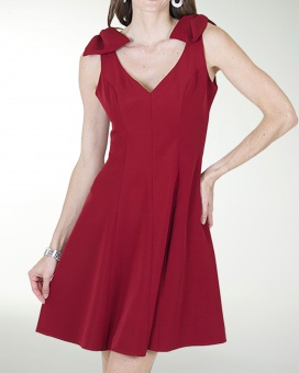 VESTIDO CA BARBIE LISO ESCOTE EN V