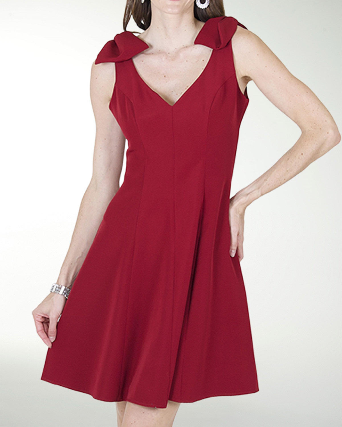 VESTIDO CA BARBIE LISO ESCOTE EN V