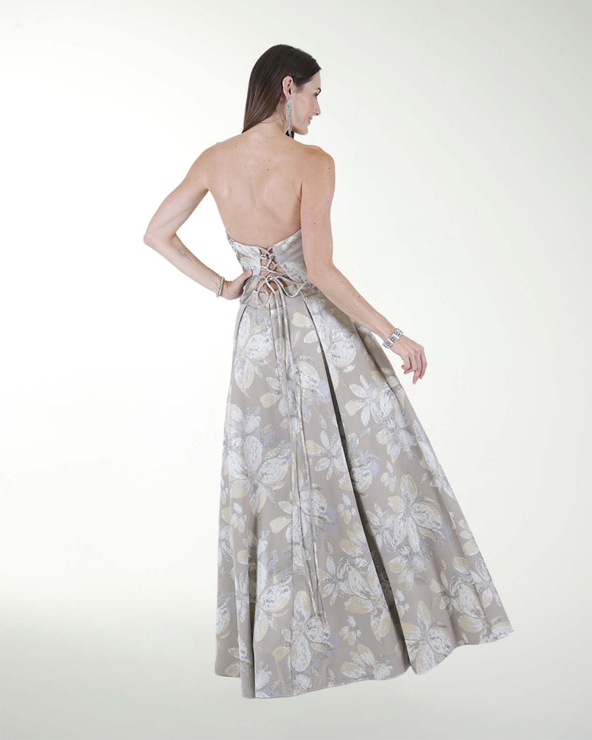 VESTIDO CL STRAPLESS CORTE PRINCESA