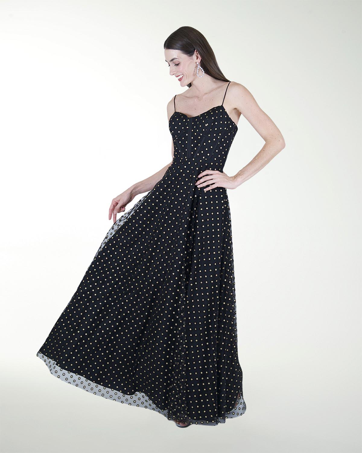 VESTIDO CL CORSET FALDA SEMICIRCULAR