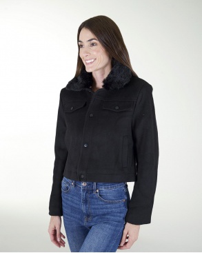 CHAQUETA CORTA CON PELO SINTETICO