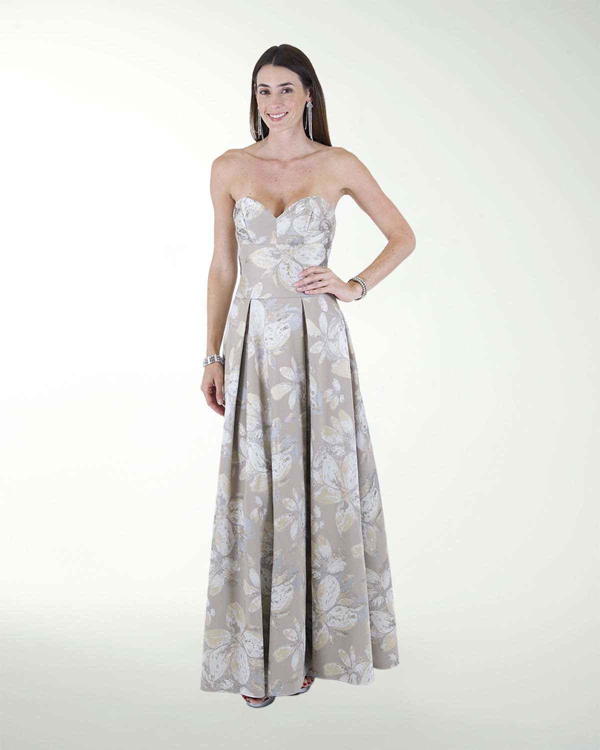 VESTIDO CL STRAPLESS CORTE PRINCESA