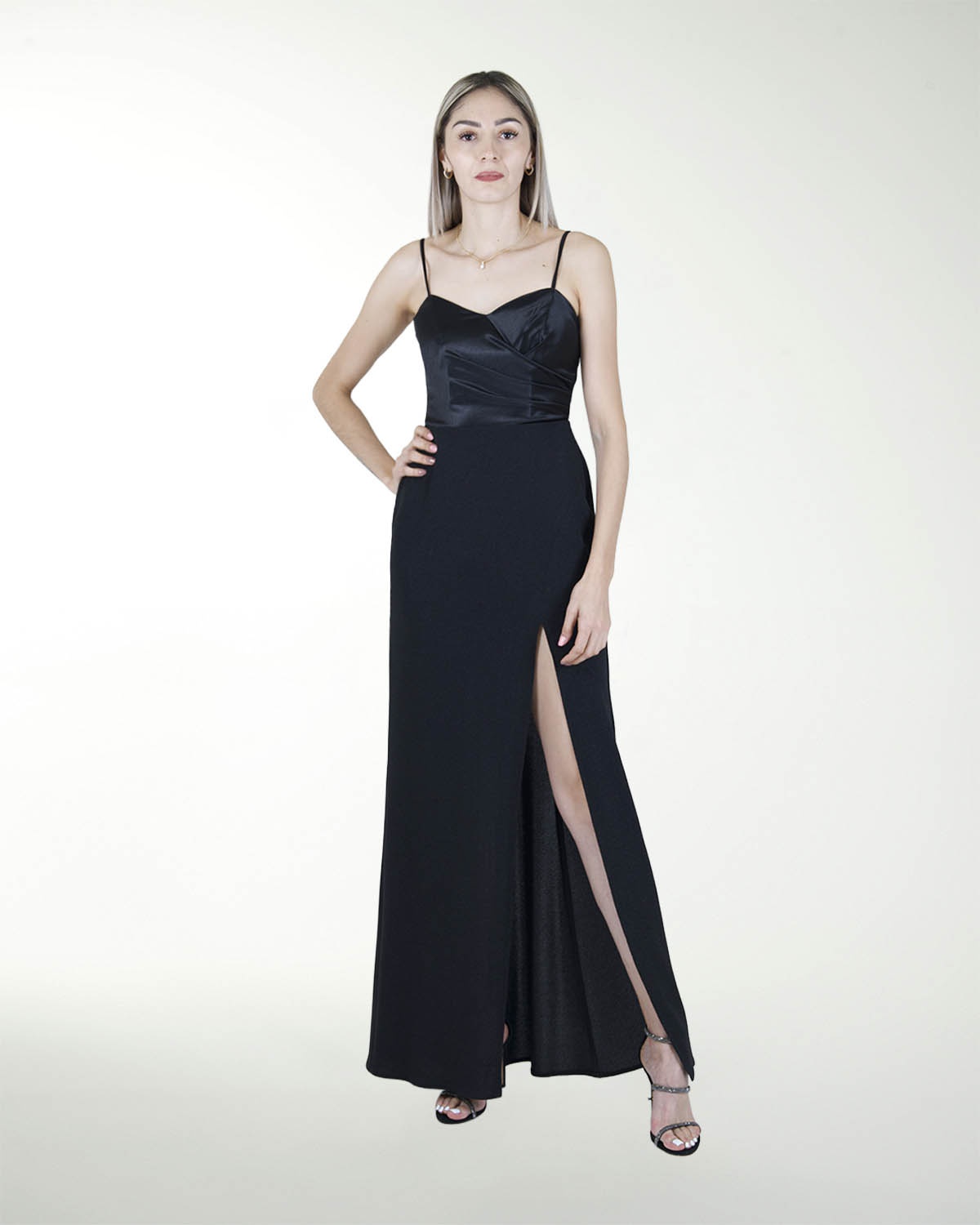 VESTIDO CL DRAPEADO EN TALLA