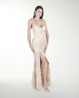 VESTIDO CL CORSET CON ABERTURA