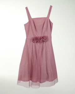 VESTIDO NI 12 14 16 TUL GLITER  CON ADORNO