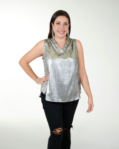 BLUSA TV  CHIFON METALIC