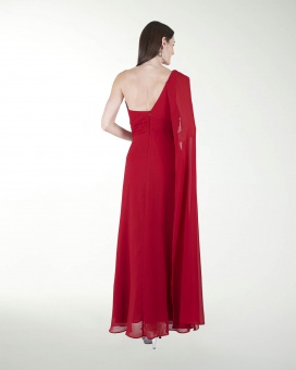 VESTIDO CL DE UN HOMBRO CON MANGA