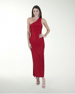 VESTIDO CL HALTER CON DRAPEADO