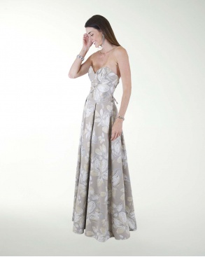 VESTIDO CL STRAPLESS CORTE PRINCESA