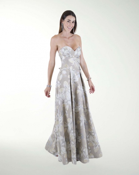 VESTIDO CL STRAPLESS CORTE PRINCESA