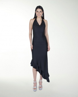 VESTIDO CC ESCOTE COLUMPIO DRAPEADO