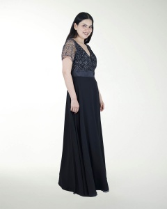 VESTIDO TE COMBINADO CON BORDADO