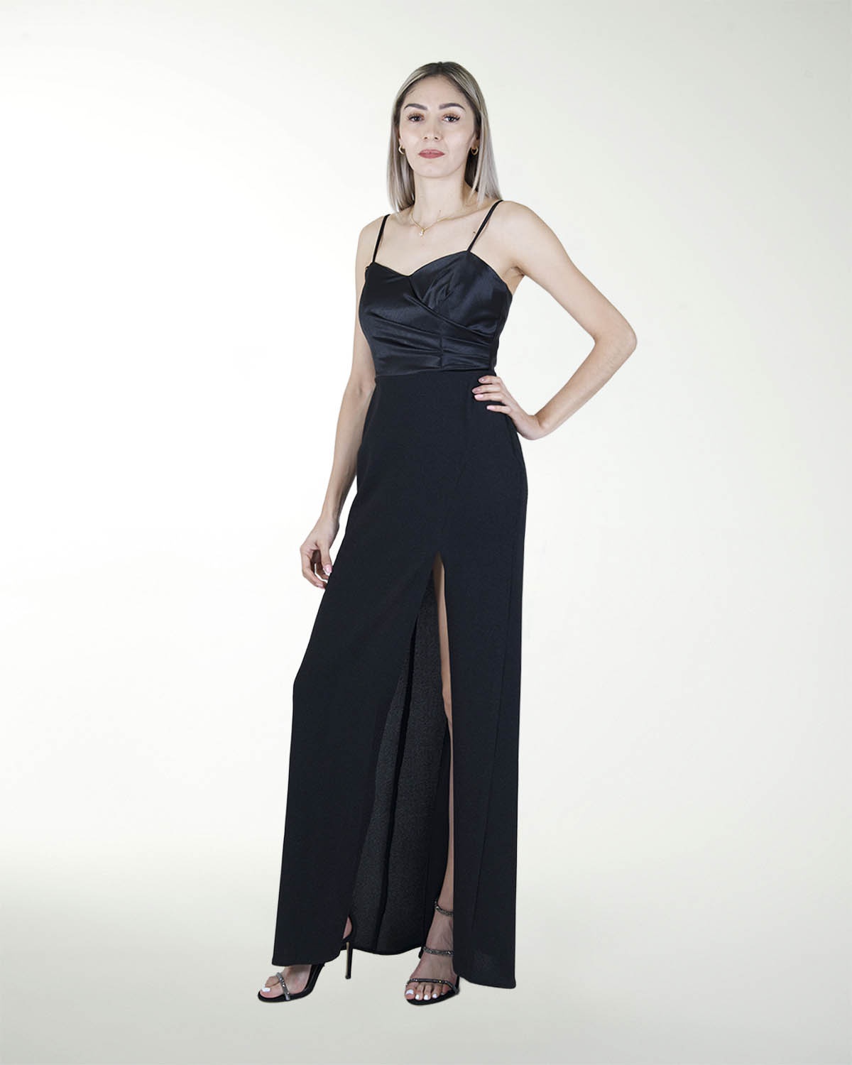 VESTIDO CL DRAPEADO EN TALLA