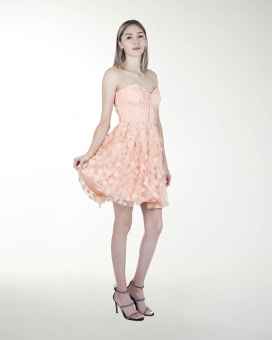 VESTIDO CC CORSET EN TELA 3D