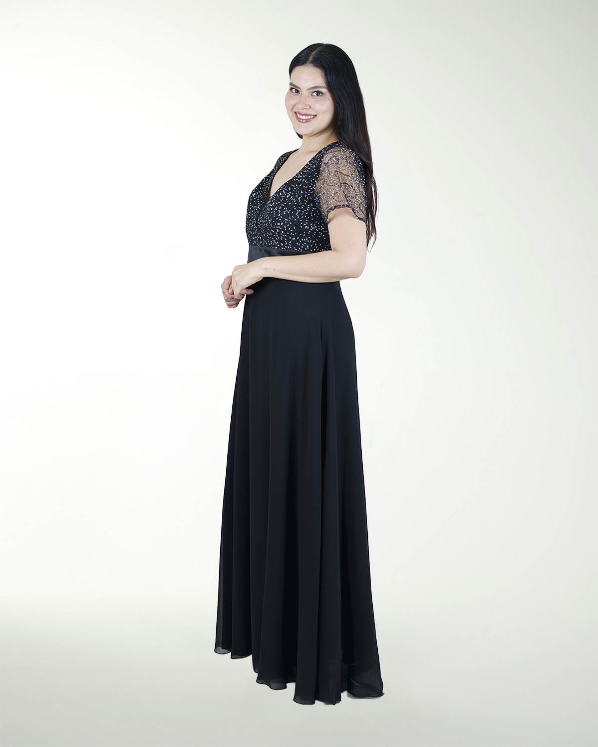 VESTIDO TE COMBINADO CON BORDADO