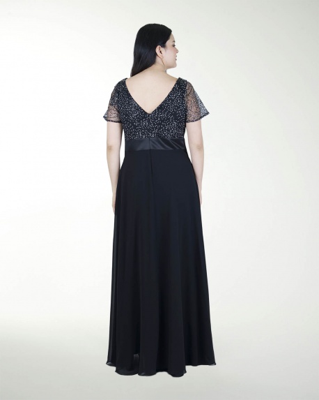 VESTIDO TE COMBINADO CON BORDADO