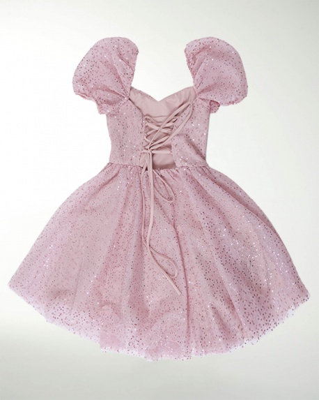 VESTIDO NI CIRCULAR CON MAGA AGLOBADA