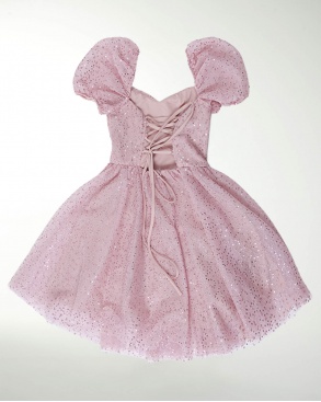 VESTIDO NIÑA CON MANGAS AGLOBADAS