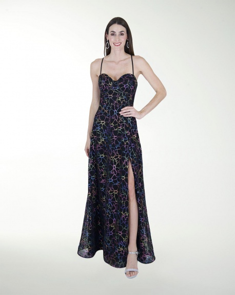 VESTIDO CL CORSET CON ABERTURA