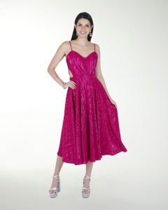 VESTIDO CC MIDI ESCOTE CORAZON