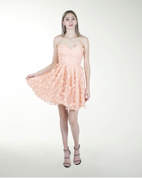 VESTIDO CC CORSET EN TELA 3D