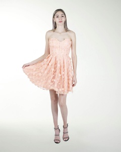 VESTIDO CC CORSET EN TELA 3D