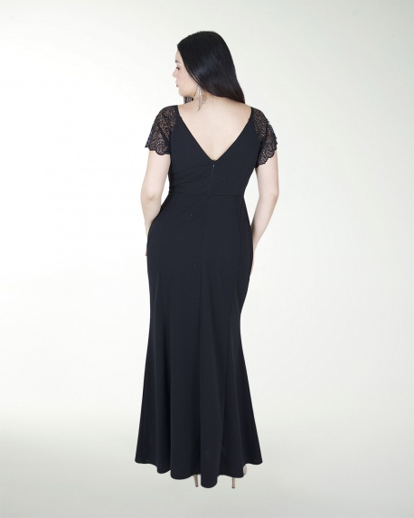 VESTIDO TE CON MANGAS DE ENCAJE