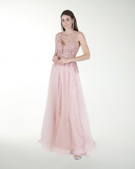 VESTIDO PR GRAN GALA CON BRILLO