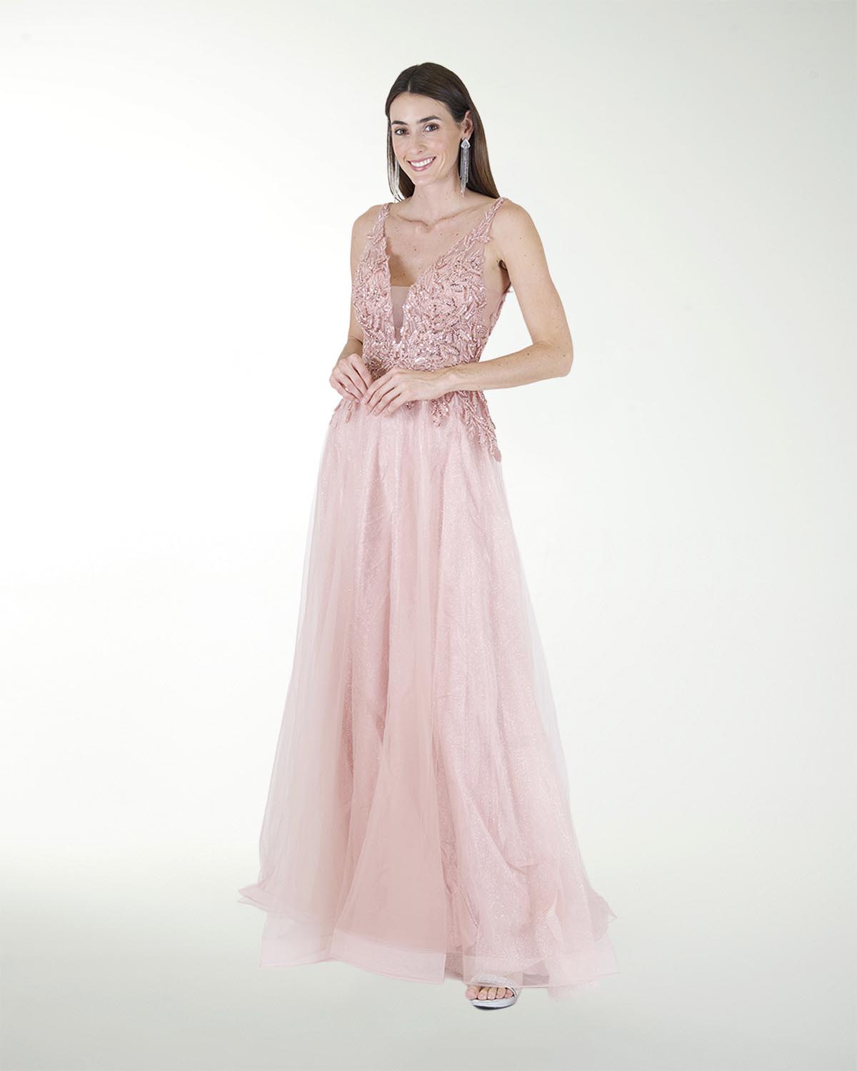 VESTIDO PR GRAN GALA CON BRILLO