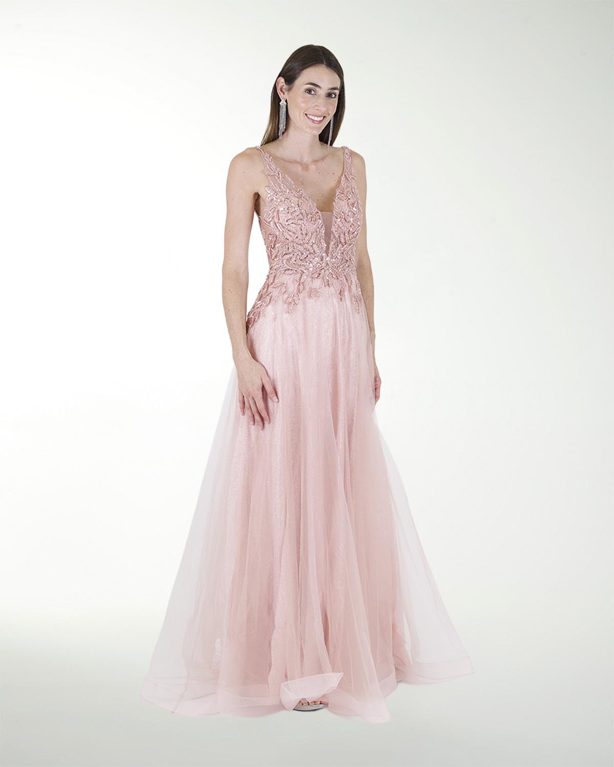 VESTIDO PR GRAN GALA CON BRILLO