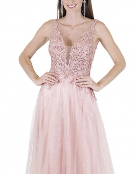 VESTIDO PR GRAN GALA CON BRILLO