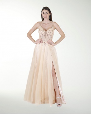 VESTIDO PR GRAN GALA CON BRILLO
