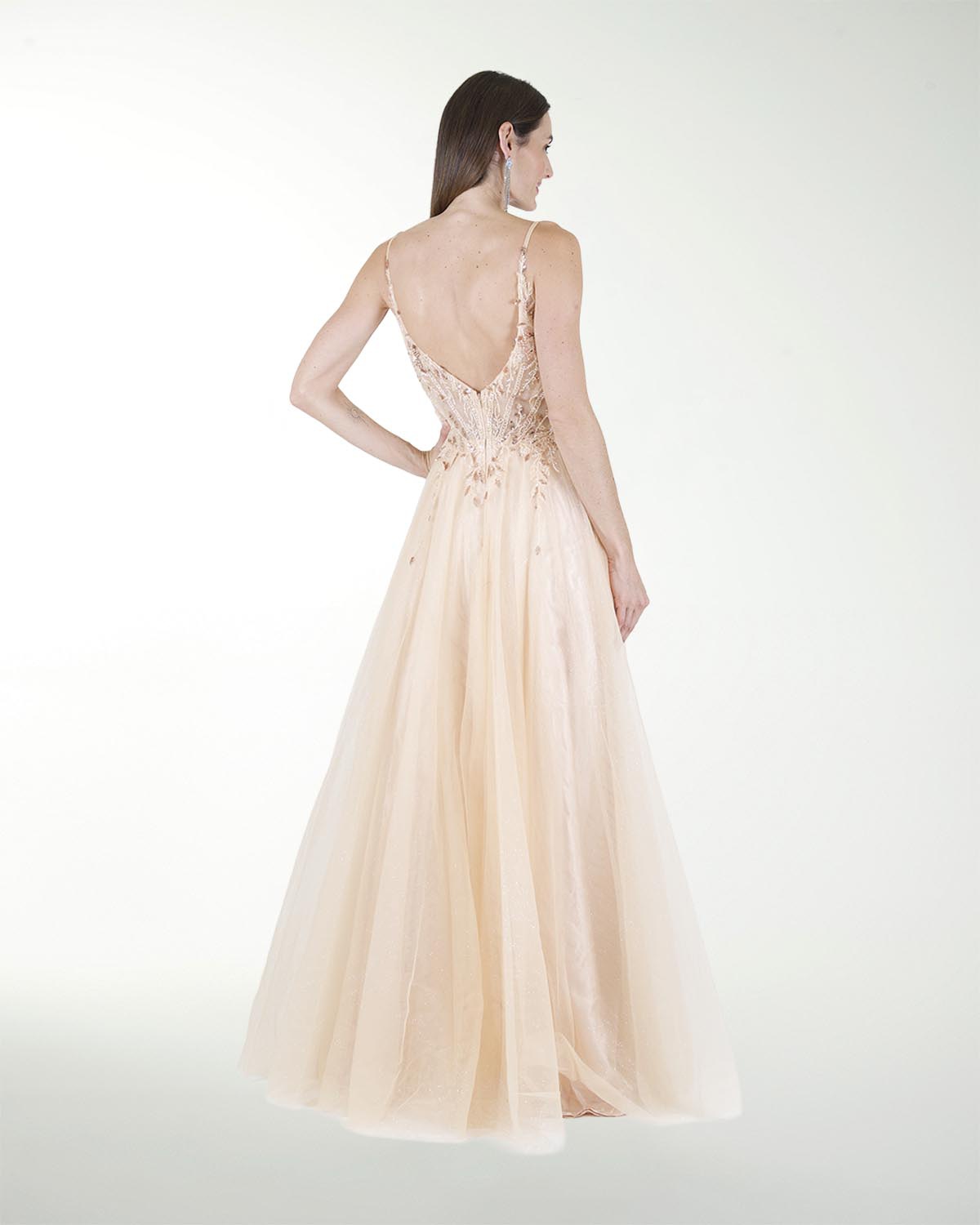 VESTIDO PR GRAN GALA CON BRILLO