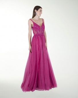 VESTIDO PR GRAN GALA CON BRILLO