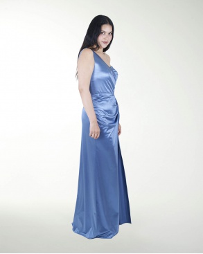 VESTIDO TE DRAPEADO DE UN HOMBRO