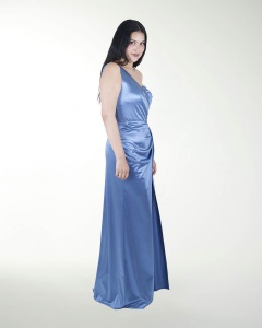 VESTIDO TE DRAPEADO DE UN HOMBRO