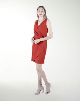 VESTIDO CA RECTO ESCOTE EN V