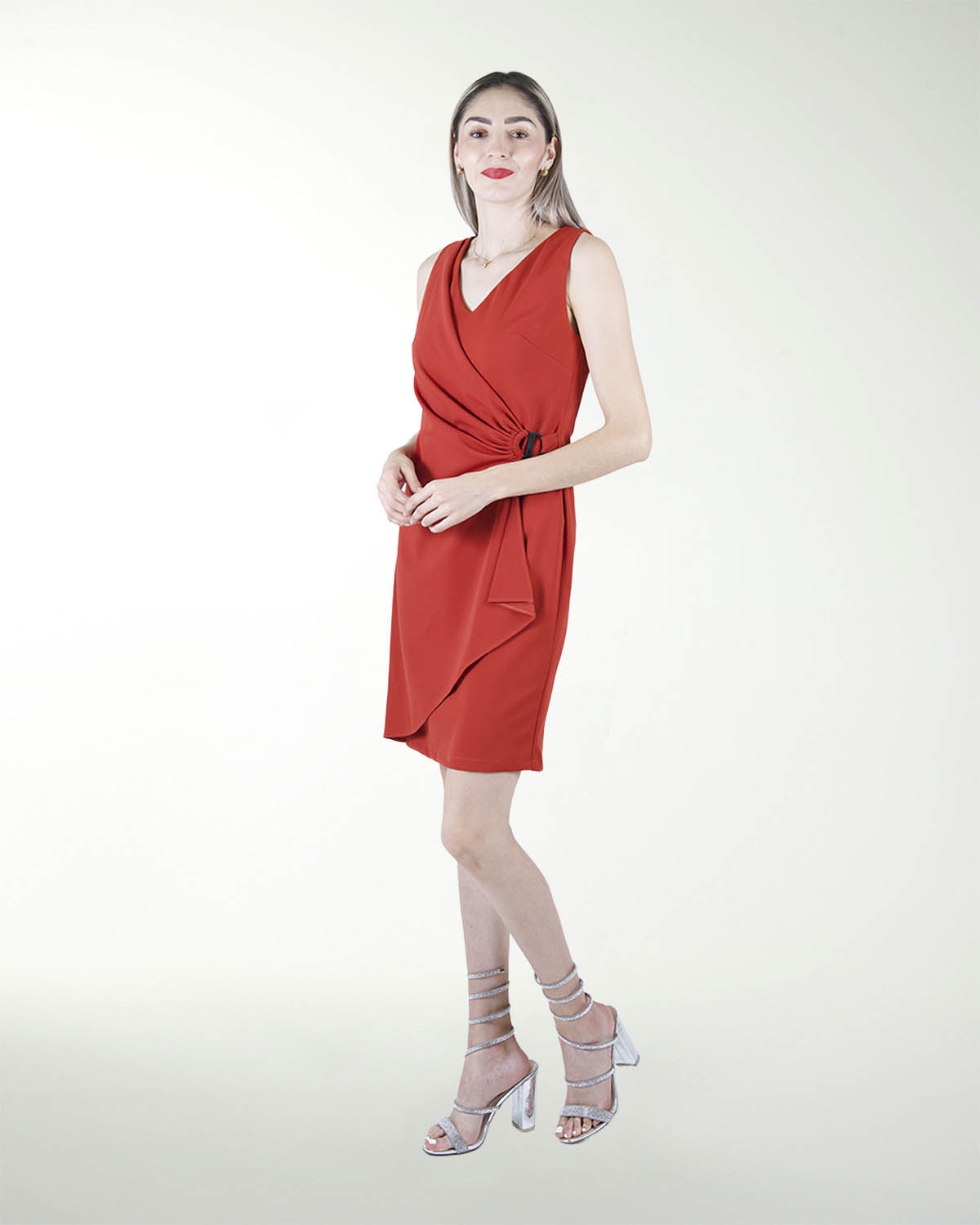 VESTIDO CA RECTO ESCOTE EN V